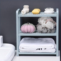 Adjustable 3 Layer Cosmetic Storage Rack for Kitchen and Bathroom
