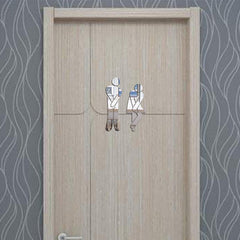 Creative Bathroom Sign Wall Sticker - Man and Woman Toilet Decor