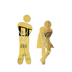 Creative Bathroom Sign Wall Sticker - Man and Woman Toilet Decor