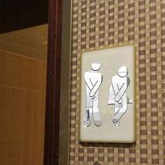 Creative Bathroom Sign Wall Sticker - Man and Woman Toilet Decor