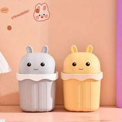 Children's Desktop Trash Can Mini Sundries Bucket With Lid