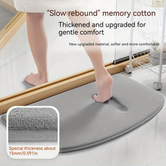 1pc Bathroom Floor Mat Absorbent Mat Household Toilet Doorway Non slip Step Pad