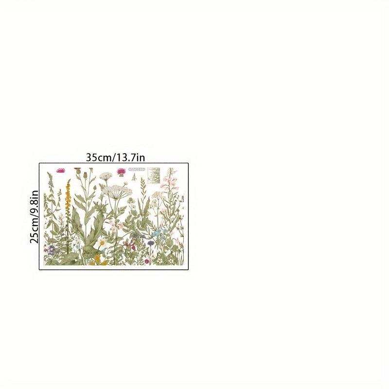 2pcs Flowers Toilet Stickers Self Adhesive Bathroom Decor