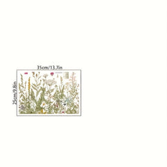 2pcs Flowers Toilet Stickers Self Adhesive Bathroom Decor