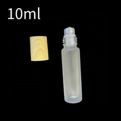 Refillable Frosted Glass Vial Essential Bottle With Stainless Steel Roller Ball