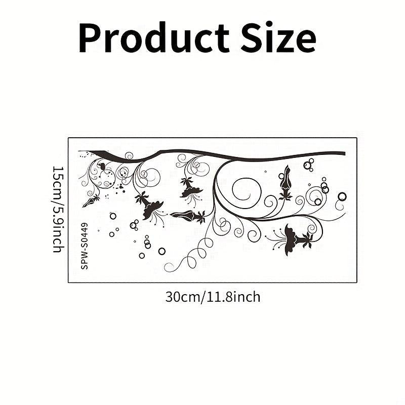 Plant & Flower Toilet Stickers Self-Adhesive PVC Decal Bathroom Decoration