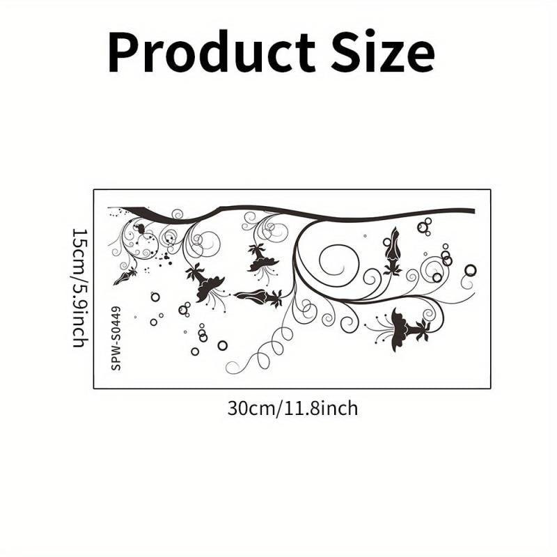 Plant & Flower Toilet Stickers Self-Adhesive PVC Decal Bathroom Decoration