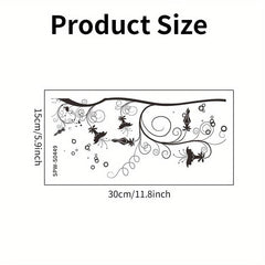 Plant & Flower Toilet Stickers Self-Adhesive PVC Decal Bathroom Decoration