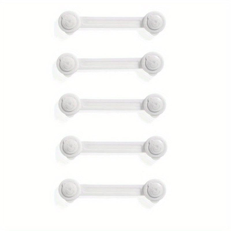 Baby Safety Lock Set Bear Head Lock Buckle 5pcs