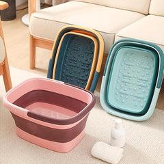 Foldable Foot Soaking Bucket Collapsible Household Foot Bath Massager Basin