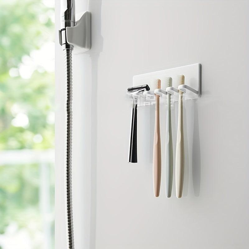 Toothbrush Holder Wall Mounted Storage Rack Bathroom Organizer