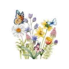 Fun Cauliflower Butterfly Toilet Sticker Bathroom Decor