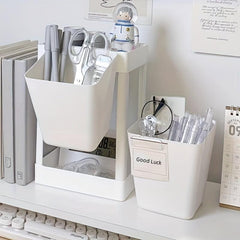 4pcs Home Storage Baskets Bathroom Make Up Organizer Pen Holder
