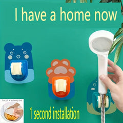 Cartoon Shower Head Bracket Set, Adjustable Lotus Holder