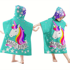 Kids' Hooded Bathrobe Towel Soft & Quick Drying