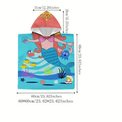 Kids' Hooded Bathrobe Towel Soft & Quick Drying
