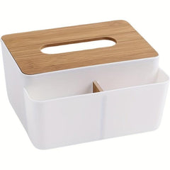 Desktop Tissue Box Cover Holder Dispenser Remote Control Storage Box