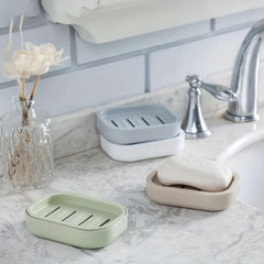 Plastic Double Layer Soap Dish Self Draining Holder
