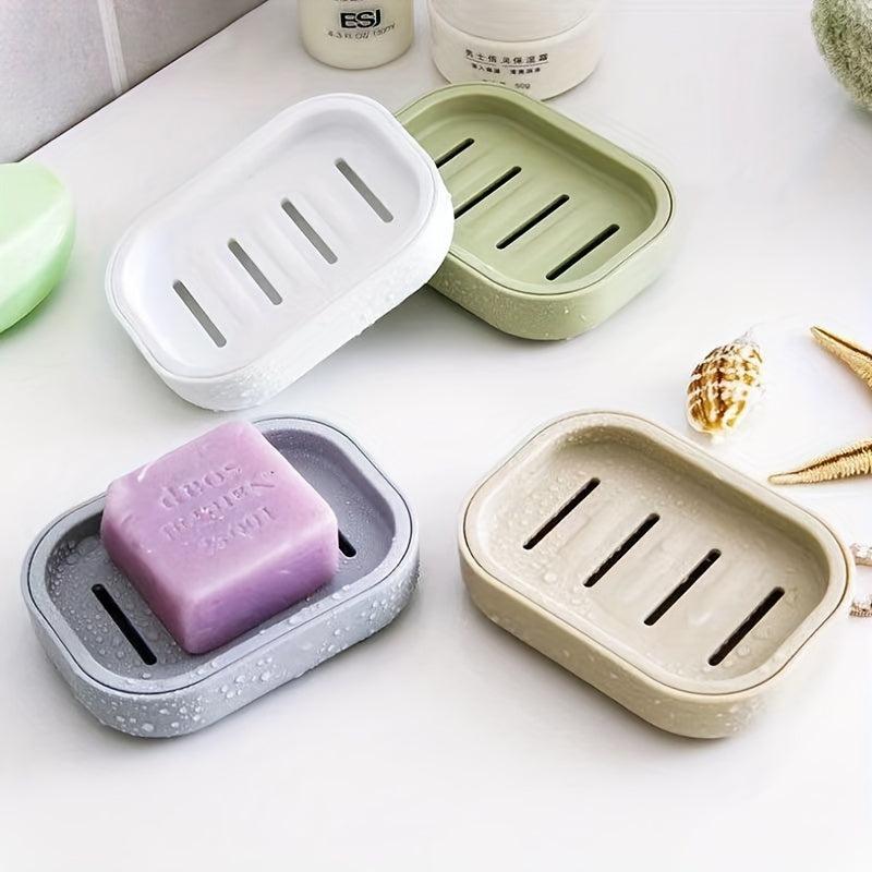 Plastic Double Layer Soap Dish Self Draining Holder