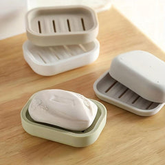 Plastic Double Layer Soap Dish Self Draining Holder