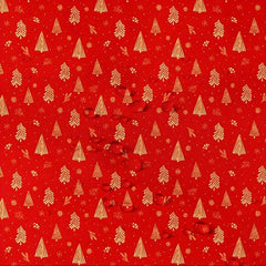 Red Christmas Tree Shower Curtain Water Resistant Bathroom Decor