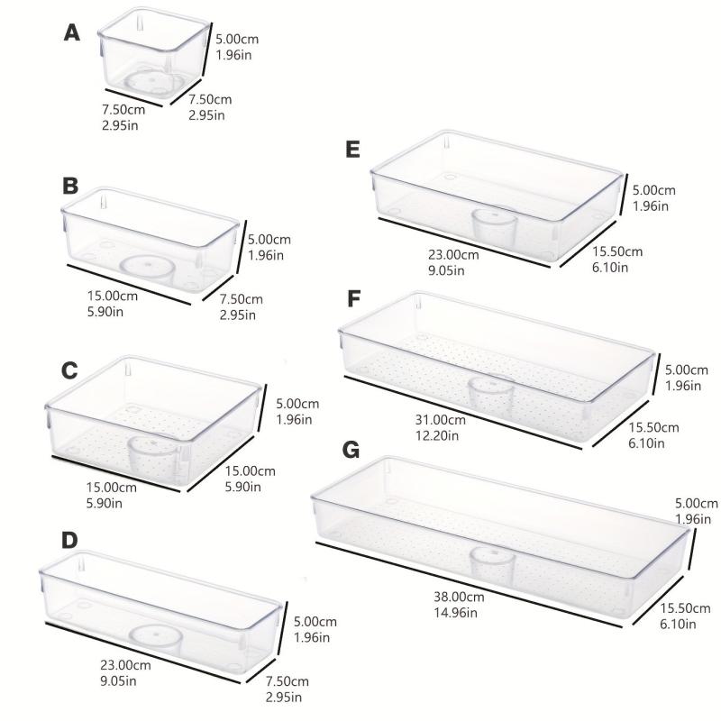 Drawer Storage Box Divider Box Transparent Acrylic Container