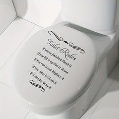 English Slogan Toilet Sticker Bathroom Wall Decoration Self-adhesive Decal