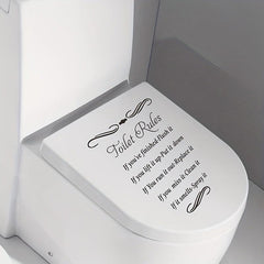 English Slogan Toilet Sticker Bathroom Wall Decoration Self-adhesive Decal