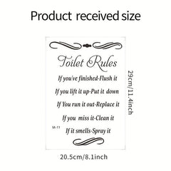 English Slogan Toilet Sticker Bathroom Wall Decoration Self-adhesive Decal