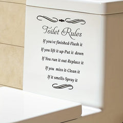 English Slogan Toilet Sticker Bathroom Wall Decoration Self-adhesive Decal