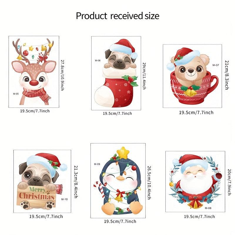 Merry Christmas Toilet Seat Stickers Self Adhesive Bathroom Wall Decals Fish