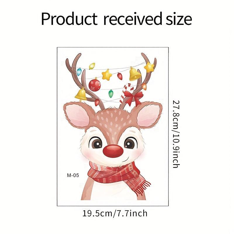 Merry Christmas Toilet Seat Stickers Self Adhesive Bathroom Wall Decals Fish