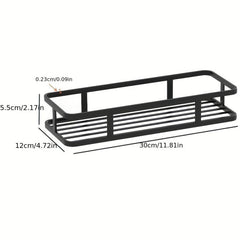 2pcs Wall Mounted Bathroom Storage Rack Stainless Steel Shower Caddy Shelf