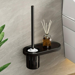 Toilet Brush Set With Shelf No Dead Corner Bathroom Cleaning Brush