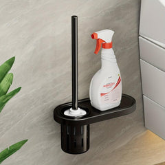 Toilet Brush Set With Shelf No Dead Corner Bathroom Cleaning Brush