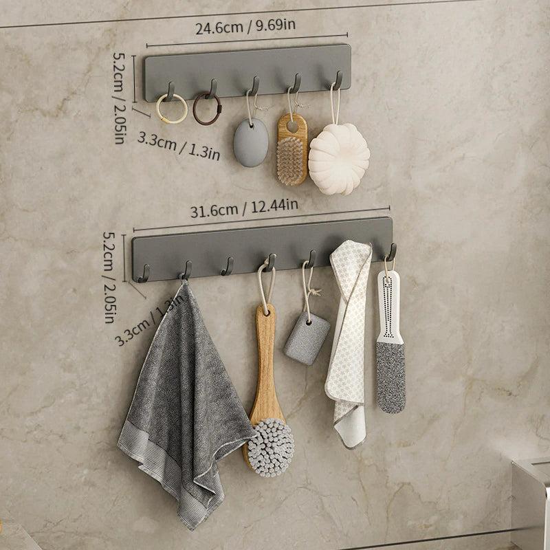 Adhesive Hooks for Towels, Hats, Keys - Bathroom Towel Hanger