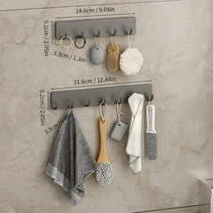 Adhesive Hooks for Towels, Hats, Keys - Bathroom Towel Hanger