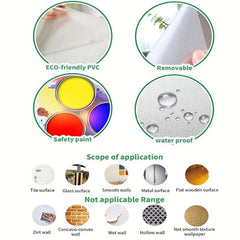 Slogan Graphic Toilet Lid Decal Self Adhesive Wall Sticker