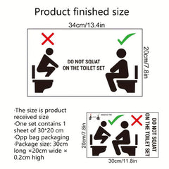 Slogan Graphic Toilet Lid Decal Self Adhesive Wall Sticker