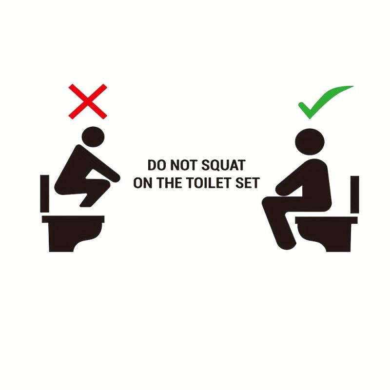 Slogan Graphic Toilet Lid Decal Self Adhesive Wall Sticker