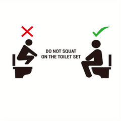 Slogan Graphic Toilet Lid Decal Self Adhesive Wall Sticker