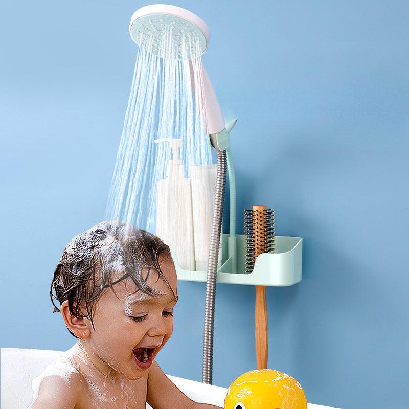 Adjustable Punch Shower Head Bracket Bathroom Spray Holder Base
