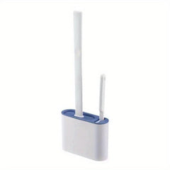 Wall Mounted Toilet Brush & Holder Set with Flexible Brush Head