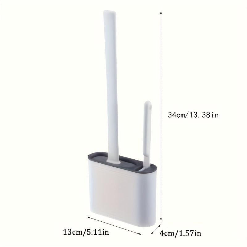 Wall Mounted Toilet Brush & Holder Set with Flexible Brush Head