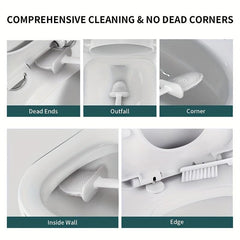 Wall Mounted Toilet Brush & Holder Set with Flexible Brush Head