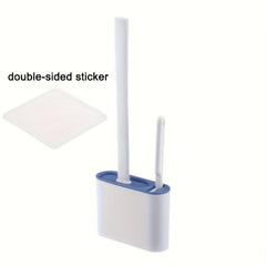 Wall Mounted Toilet Brush & Holder Set with Flexible Brush Head