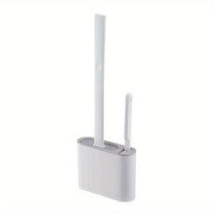 Wall Mounted Toilet Brush & Holder Set with Flexible Brush Head