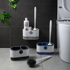 Wall Mounted Toilet Brush Household Bathroom Cleaning Set
