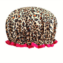 Waterproof Shower Cap for Women Elastic Reusable Bathing Hair Cap