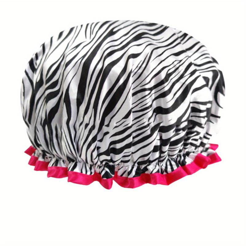Waterproof Shower Cap for Women Elastic Reusable Bathing Hair Cap